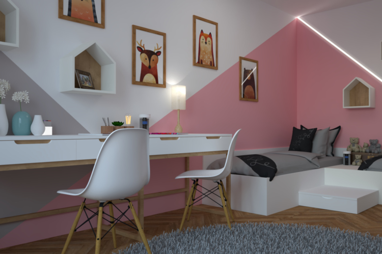anane_interior_design_pink_girl_bed_room_wild_animals